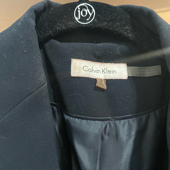 Navy Calvin Klein 8P Petite Blazer - Picture 6 of 11